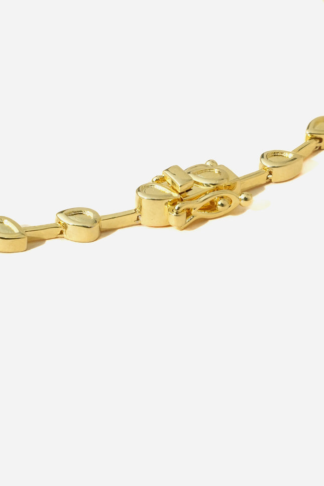 Gold 925 sterling silver asymmetric stone detailed necklace 11