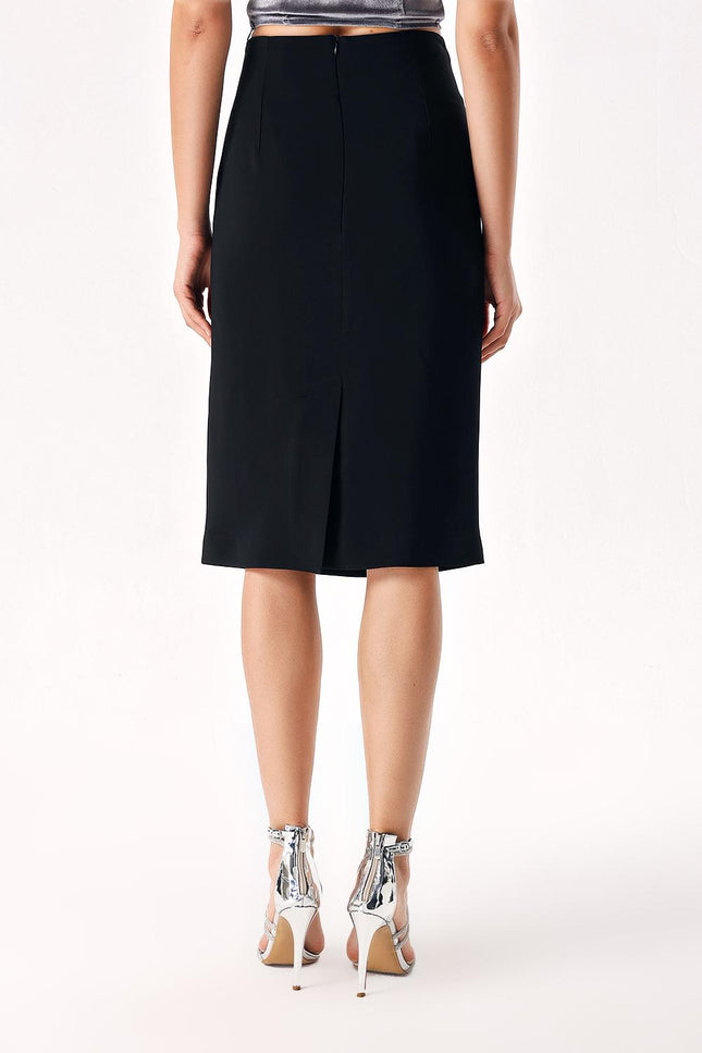 Black High waist pencil skirt 81279