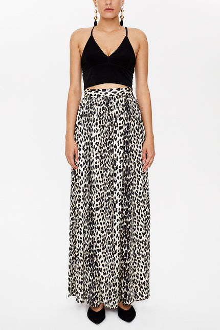 Pars Maxi skirt with belt buckle detail 81091