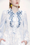 Nakışlı Gömlek Elbise 93903