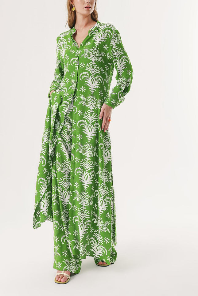 Fıstık Yeşili Beli Lastikli Pantolonlu Ikili Takım 12317