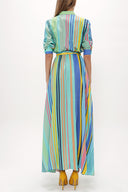 Cepli Ve Lastikli Uzun Elbise