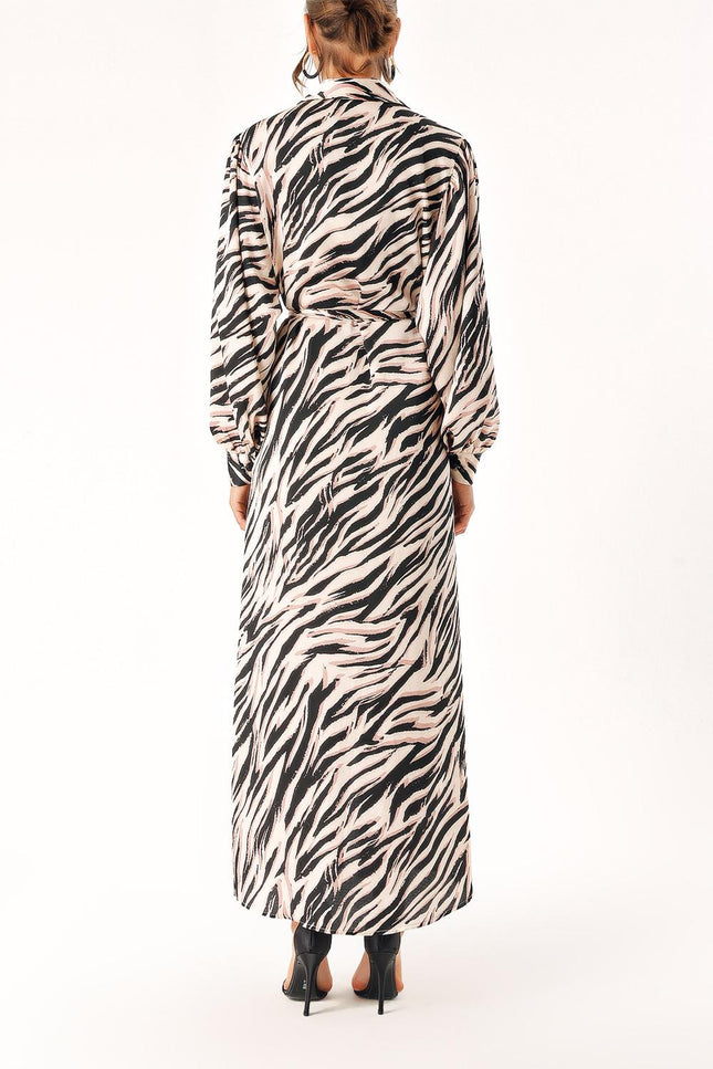 Zebra Pattern Loose fit shirt dress 94356