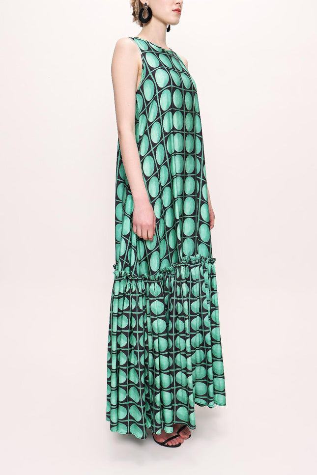 Green Sleeveless dress 93745