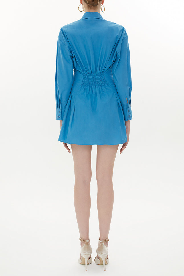 Blue Fitted waist mini dress 93324