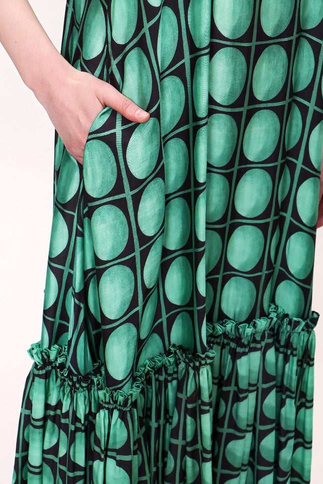 Green Sleeveless dress 93745