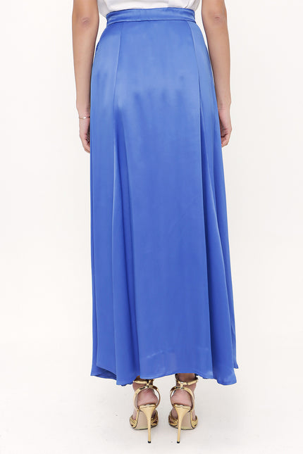 Blue Elastic waist maxi skirt 81171
