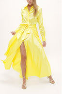 Önden Bağlamalı Uzun Elbise 92882